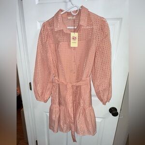 Entro Shimmering Peach Kids Dress